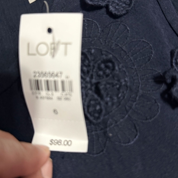 LOFT Black Cold Shoulder Mini Dress - Picture 4 of 8